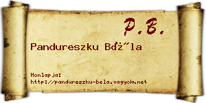 Pandureszku Béla névjegykártya